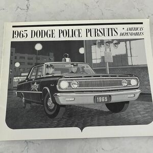1965 Dodge Polara Coronet Police Pursuit Automobile Dealer Sales Brochure